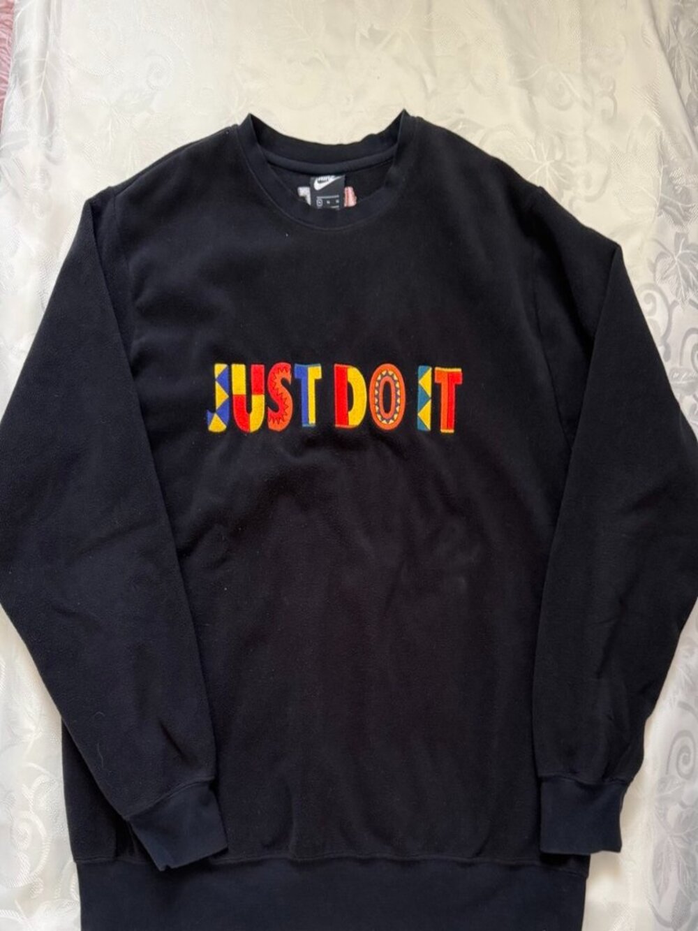 Nike Urban Jungle Just Do It Crewneck Sweatshirt Black Men's XL
